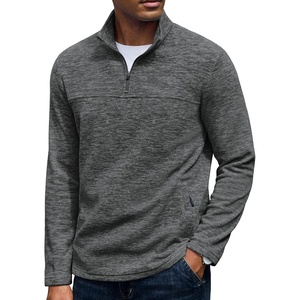 image:imageCOOFANDY Mens Fleece Quarter Zip Sweatshirt Long Sleeve Pullover SweatshirtMedium Gray