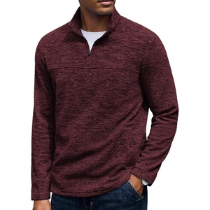 image:imageCOOFANDY Mens Fleece Quarter Zip Sweatshirt Long Sleeve Pullover SweatshirtWine Red