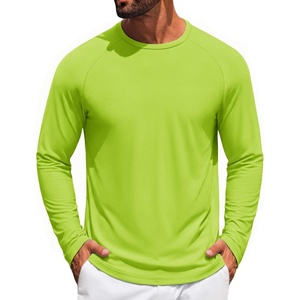 image:imageCOOFANDY Mens Long Sleeve Tee Shirts UV Sun Protection Athletic TShirtsAbright Green 1pack