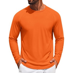 image:imageCOOFANDY Mens Long Sleeve Tee Shirts UV Sun Protection Athletic TShirtsAorange 1pack