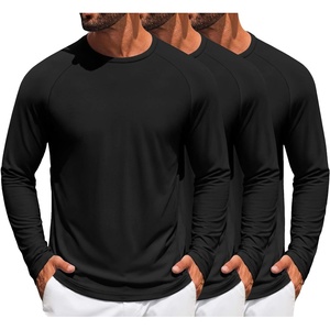 image:imageCOOFANDY Mens Long Sleeve Tee Shirts UV Sun Protection Athletic TShirtsC Black 3 Pack