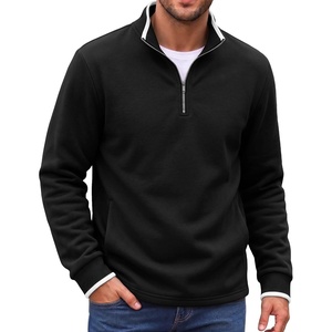 image:imageCOOFANDY Mens Quarter Zip Pullover Fleece Mock Neck Casual Sweatshirt 2026Black