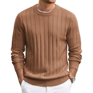 image:imageCOOFANDY Mens Sweater Crewneck Ribbed Knit Soft Warm Pullover SweaterCaramel