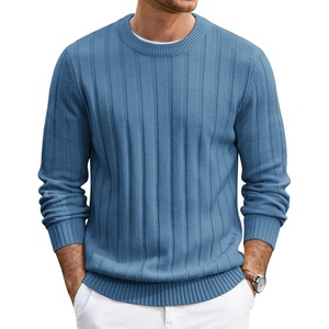 image:imageCOOFANDY Mens Sweater Crewneck Ribbed Knit Soft Warm Pullover SweaterDark Blue
