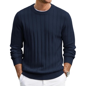 image:imageCOOFANDY Mens Sweater Crewneck Ribbed Knit Soft Warm Pullover SweaterNavy Blue