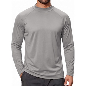 image:imageCOOFANDY Mens Thermal Long Sleeve Shirt Mock Turtleneck Fleece Base LayerLight Gray