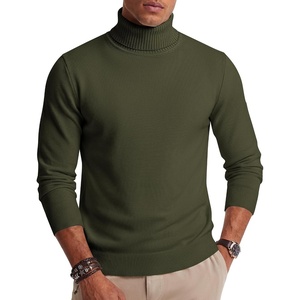 image:imageCOOFANDY Mens Turtleneck Sweater Casual Knitted Pullover SweaterArmy Green