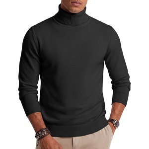 image:imageCOOFANDY Mens Turtleneck Sweater Casual Knitted Pullover SweaterBlack