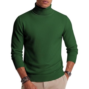 image:imageCOOFANDY Mens Turtleneck Sweater Casual Knitted Pullover SweaterBright Green