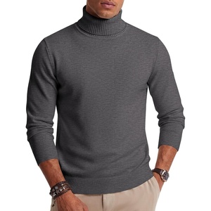 image:imageCOOFANDY Mens Turtleneck Sweater Casual Knitted Pullover SweaterDark Grey