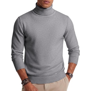 image:imageCOOFANDY Mens Turtleneck Sweater Casual Knitted Pullover SweaterMedium Grey