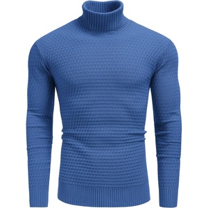 image:imageCOOFANDY Mens Turtleneck Sweaters Slim Fit Casual Dress Knitted Turtle NeckBlue