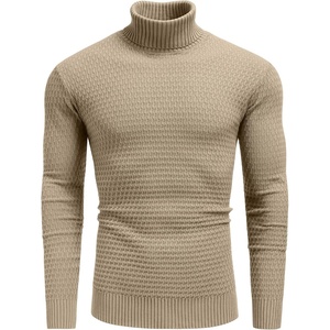 image:imageCOOFANDY Mens Turtleneck Sweaters Slim Fit Casual Dress Knitted Turtle NeckDark Khaki
