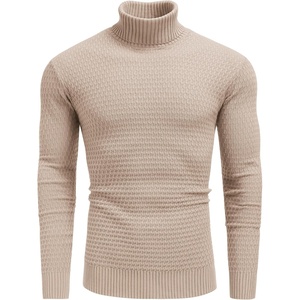 image:imageCOOFANDY Mens Turtleneck Sweaters Slim Fit Casual Dress Knitted Turtle NeckKhaki
