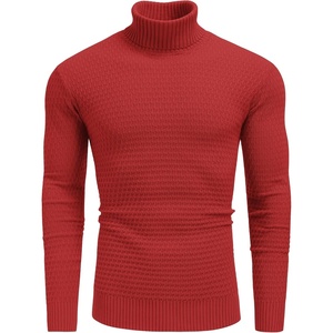 image:imageCOOFANDY Mens Turtleneck Sweaters Slim Fit Casual Dress Knitted Turtle NeckRed