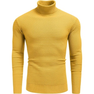 image:imageCOOFANDY Mens Turtleneck Sweaters Slim Fit Casual Dress Knitted Turtle NeckYellow