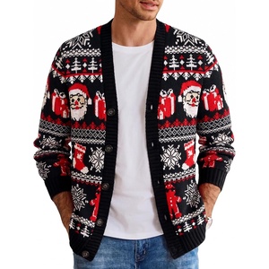 image:imageCOOFANDY Mens Ugly Christmas Sweater Knitted Christmas Cardigan SweaterChristmas Santagift