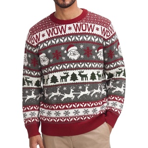 image:imageCOOFANDY Ugly Christmas and Halloween Sweater Mens Crewneck PulloverNavy  Santa Reindeer