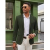 image:imageCOOFANDY Mens Casual Blazer Knit Sport Coat Lightweight Two Button Suit JacketForest Green