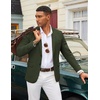 image:imageCOOFANDY Mens Casual Blazer Knit Sport Coat Lightweight Two Button Suit JacketForest Green