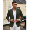 image:imageCOOFANDY Mens Casual Blazer Knit Sport Coat Lightweight Two Button Suit JacketForest Green