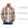 image:imageCOOFANDY Mens Flannel Shirts Casual Button Down Plaid Shirt Jacket Long Sleeve Fleece Shacket with PocketsBuffalo Khaki
