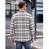 image:imageCOOFANDY Mens Flannel Shirts Casual Button Down Plaid Shirt Jacket Long Sleeve Fleece Shacket with PocketsDove Gray