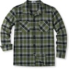 image:imageCOOFANDY Mens Flannel Shirts Casual Button Down Plaid Shirt Jacket Long Sleeve Fleece Shacket with PocketsLight Green