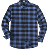 image:imageCOOFANDY Mens Flannel Shirts Long Sleeve Plaid Casual Button Down ShirtBuffalo Black Blue