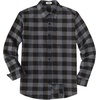 image:imageCOOFANDY Mens Flannel Shirts Long Sleeve Plaid Casual Button Down ShirtBuffalo Black Gray