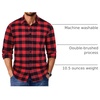 image:imageCOOFANDY Mens Flannel Shirts Long Sleeve Plaid Casual Button Down ShirtBuffalo Black Red