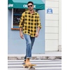 image:imageCOOFANDY Mens Flannel Shirts Long Sleeve Plaid Casual Button Down ShirtBuffalo Black Yellow