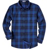image:imageCOOFANDY Mens Flannel Shirts Long Sleeve Plaid Casual Button Down ShirtPlaid  Black Blue