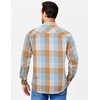 image:imageCOOFANDY Mens Flannel Shirts Long Sleeve Plaid Casual Button Down ShirtPlaid  Khaki Blue