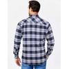 image:imageCOOFANDY Mens Flannel Shirts Long Sleeve Plaid Casual Button Down ShirtPlaid  Navy White