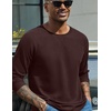 image:imageCOOFANDY Mens Waffle Long Sleeve Shirt Crew Neck TShirts Cotton Tee ShirtsCoffee