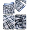 image:imageCOOFANDY Big and Tall Mens Dress Shirts Long Sleeve Plaid Button Down Shirt Bussiness Casual ShirtsBlack Dark Green White Plaid