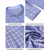 image:imageCOOFANDY Big and Tall Mens Dress Shirts Long Sleeve Plaid Button Down Shirt Bussiness Casual ShirtsBlue White Black Plaid