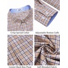 image:imageCOOFANDY Big and Tall Mens Dress Shirts Long Sleeve Plaid Button Down Shirt Bussiness Casual ShirtsKhaki White Black Plaid