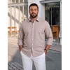 image:imageCOOFANDY Big and Tall Mens Dress Shirts Long Sleeve Plaid Button Down Shirt Bussiness Casual ShirtsKhaki White Black Plaid