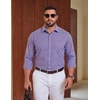 image:imageCOOFANDY Big and Tall Mens Dress Shirts Long Sleeve Plaid Button Down Shirt Bussiness Casual ShirtsRed Blue White Plaid