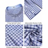 image:imageCOOFANDY Big and Tall Mens Dress Shirts Long Sleeve Plaid Button Down Shirt Bussiness Casual ShirtsWhite Blue Navy Plaid
