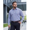 image:imageCOOFANDY Big and Tall Mens Dress Shirts Long Sleeve Plaid Button Down Shirt Bussiness Casual ShirtsWhite Blue Navy Plaid