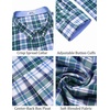 image:imageCOOFANDY Big and Tall Mens Dress Shirts Long Sleeve Plaid Button Down Shirt Bussiness Casual ShirtsWhite Navy Green Light Blue Plaid