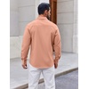 image:imageCOOFANDY Mens Button Down Shirt Casual Untucked Shirts Long Sleeve Dress Shirt with PocketPink