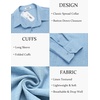 image:imageCOOFANDY Mens Button Down Shirt Long Sleeve Casual Untucked Shirts Textured Summer Beach ShirtsBlue