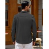 image:imageCOOFANDY Mens Casual Button Down Denim Shirts Long Sleeve Untucked Stretch Dress ShirtDark Grey