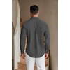 image:imageCOOFANDY Mens Casual Button Down Denim Shirts Long Sleeve Untucked Stretch Dress ShirtDeep Gray