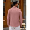 image:imageCOOFANDY Mens Casual Button Down Denim Shirts Long Sleeve Untucked Stretch Dress ShirtDusty Pink