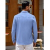 image:imageCOOFANDY Mens Casual Button Down Denim Shirts Long Sleeve Untucked Stretch Dress ShirtLight Blue